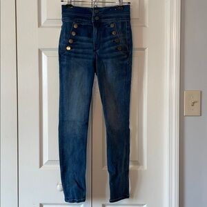 Express Denim Perfect Super High Rise Ankle Legging